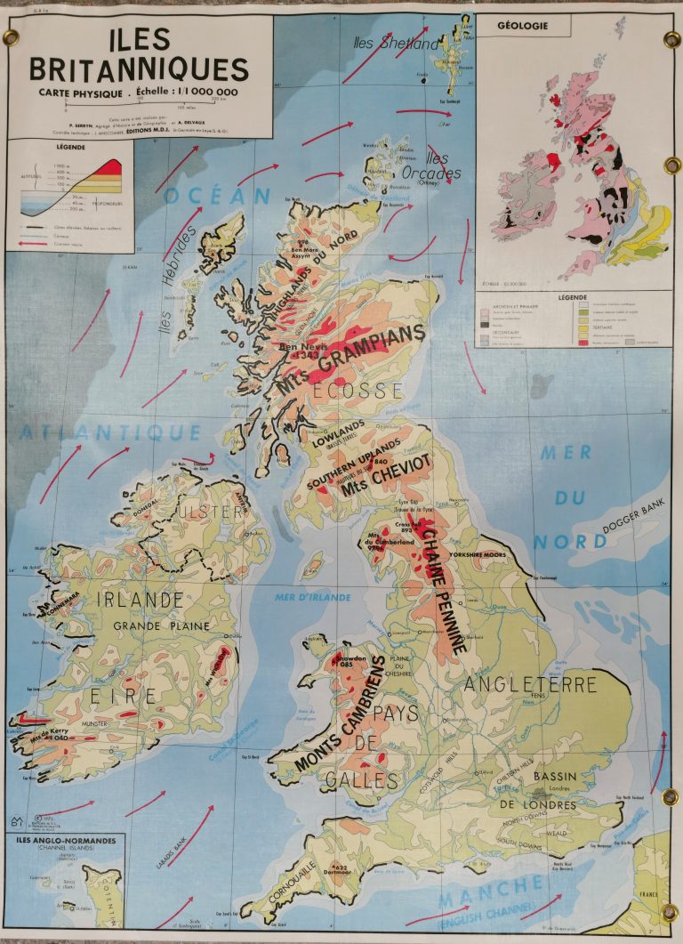 A10(5) - Iles britanniques carte physique