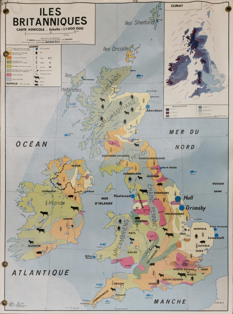 A10(6) - Iles britanniques carte agricole 1