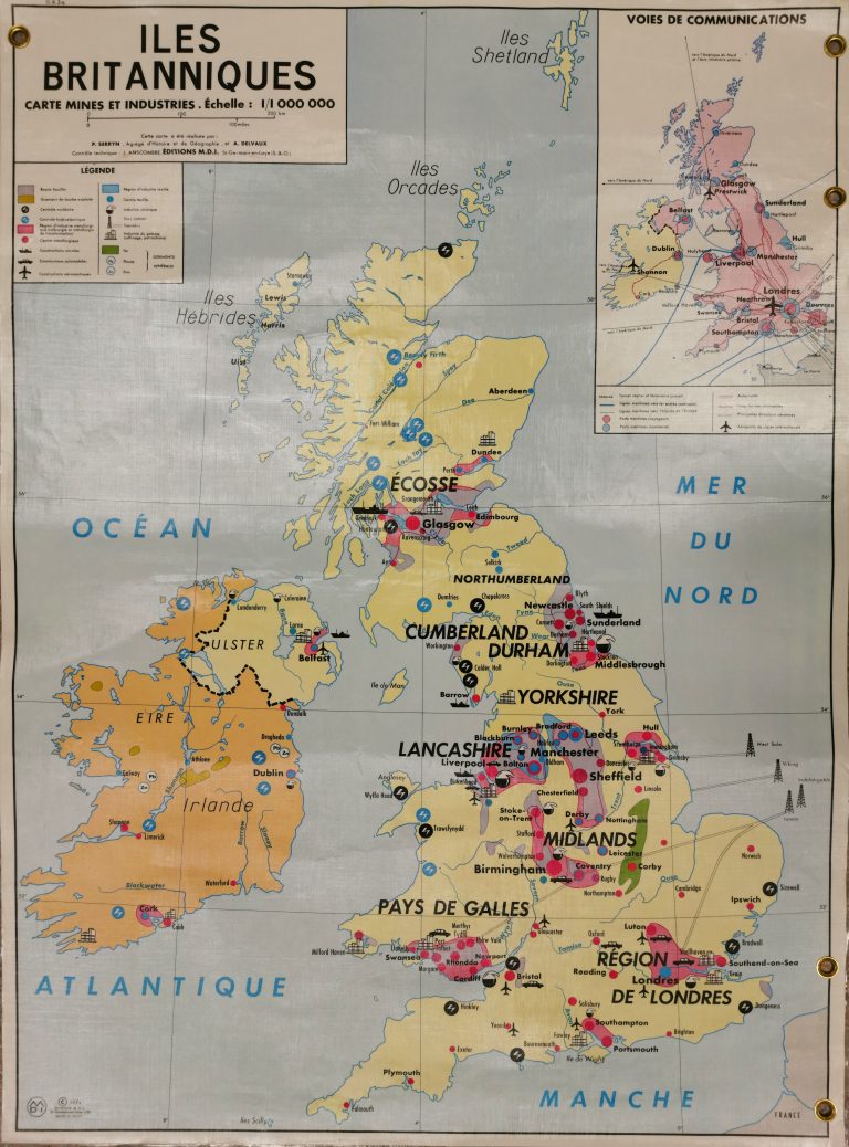 A6(6)-Iles britanniques carte mines et industries