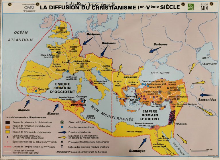 B3(1) La diffusion du christianisme Ie-Ve siècle.