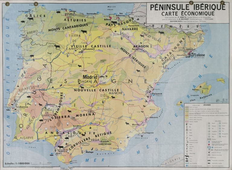 C2(2) Péninsule Ibérique carte économique