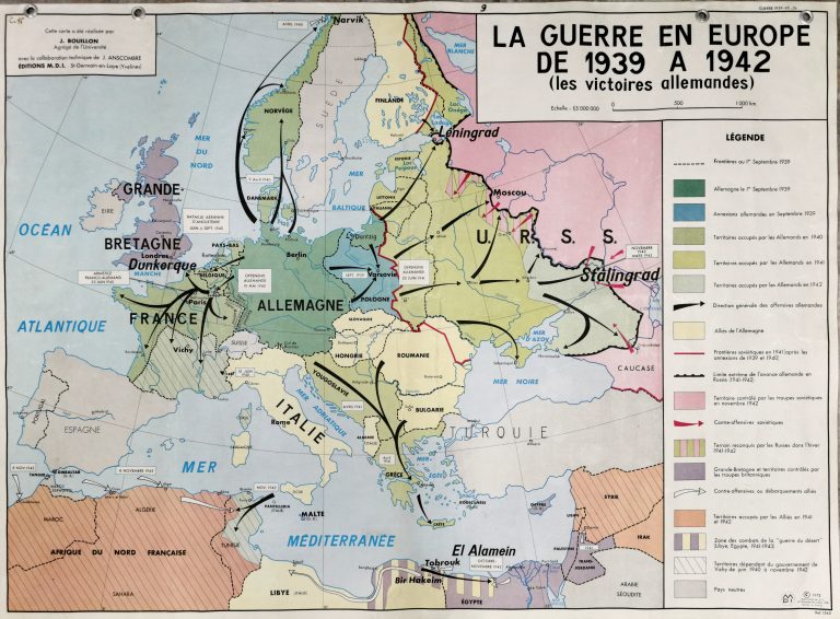 D9(1) La guerre en Europe de 1939 à 1942 (les victoires allemandes)